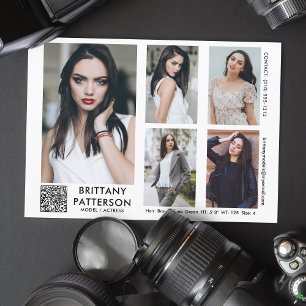 Model Actor Comp Card 5 Photo Your QR Code