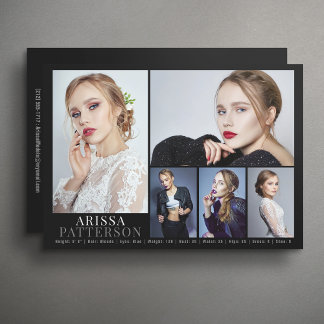 Model Actor Comp Card 6 Photo 5x7