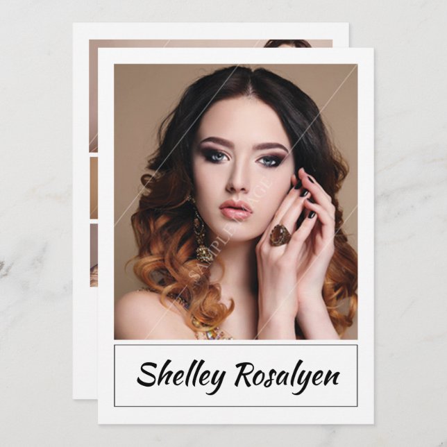 Model Actor Comp Card. Zed card. Sed card (Front/Back)