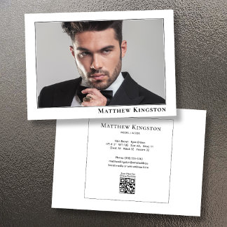 Model Actor Modern 5x7 Promo Comp Card Template