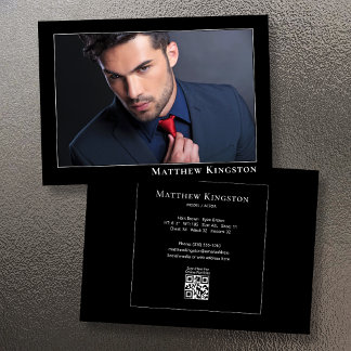 Model Actor Modern 5x7 Promo Comp Card Template