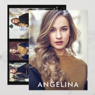 Model Actor Photo Pro Comp Card 5 Photo Back B