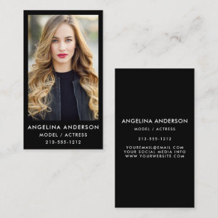 Model Actor Photo Professional Business Card