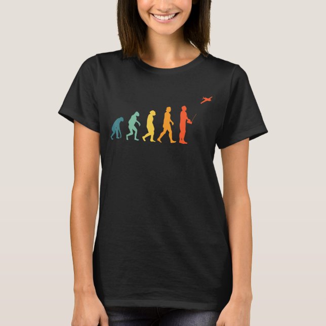 Model Aeroplane Evolution Retro Model Flight Model T-Shirt (Front)