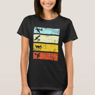 Model Aeroplane Flight Model Aeroplane Retro Vinta T-Shirt