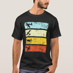 Model Aeroplane Flight Model Aeroplane Retro Vinta T-Shirt