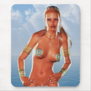 Model emerging from the water – Paparazzi Mouse Pad