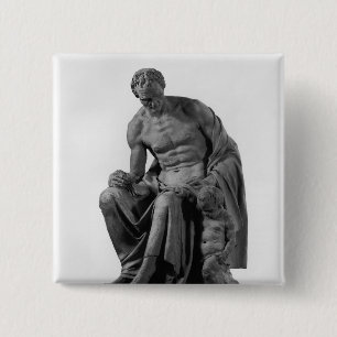 Model for a monument to Jean-Jacques Rousseau 15 Cm Square Badge