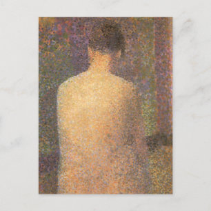 Model From Behind by Georges Seurat, Vintage Art Postcard