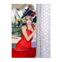 Model in Red Dress Acrylic Wall Art