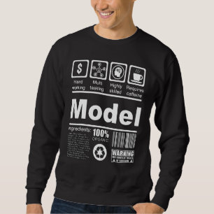 Model  Nutritional Facts  For Models and Influence Sweatshirt
