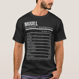 model Nutritional Values Nutrition Facts T-Shirt