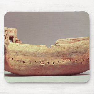 Model of a boat with a high poop deck mouse pad