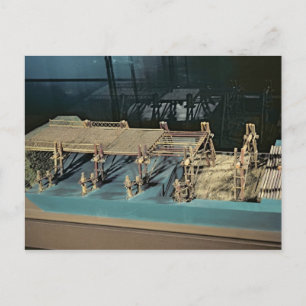 Model of a bridge over the Rhine Postcard