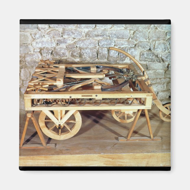 Model of a car driven by springs magnet (Front)