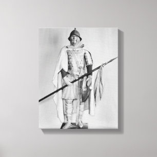 Model of a Carolingian cavalryman Canvas Print