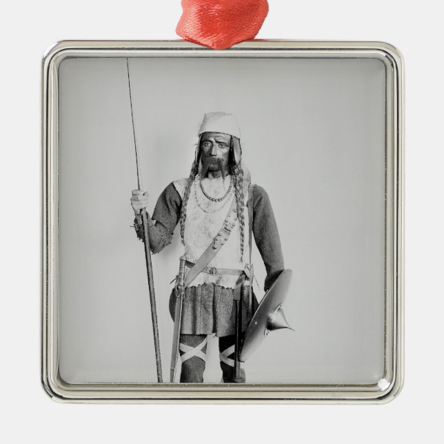 Model of a Frankish warrior Metal Tree Decoration (Front)