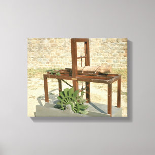 Model of a hydraulic saw canvas print