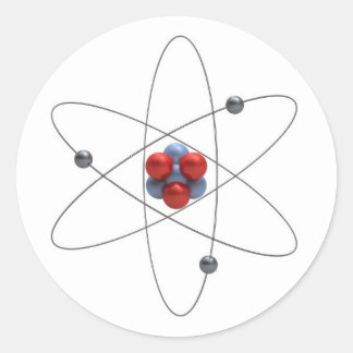 Model of a lithium atom classic round sticker