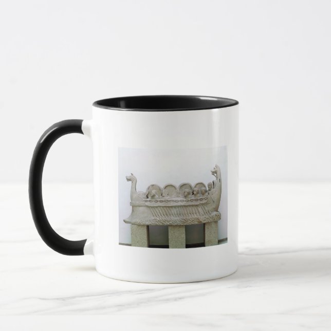 Model of a ship transporting wine on the mug (Left)