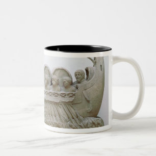 Model of a ship transporting wine on the Two-Tone coffee mug