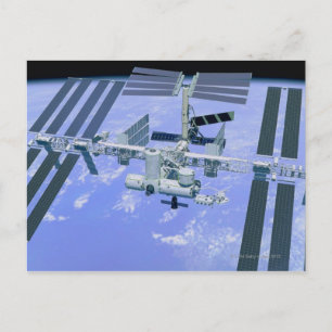 Model of an International Space Station Postcard