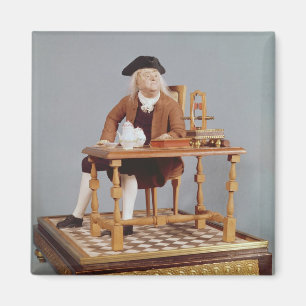 Model of Benjamin Franklin  at his table Magnet