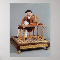 Model of Benjamin Franklin at his table