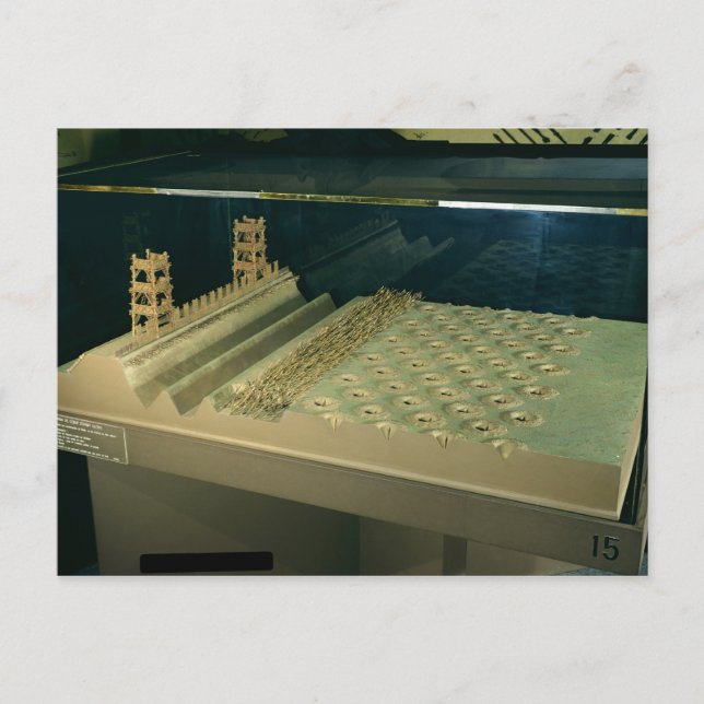 Model of Caesar's defences at Alesia Postcard (Front)