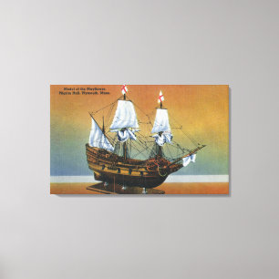 Model of the Mayflower in Pilgrim Hall View Canvas Print