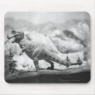 Model of tyrannosaurus rex B&W Mouse Pad
