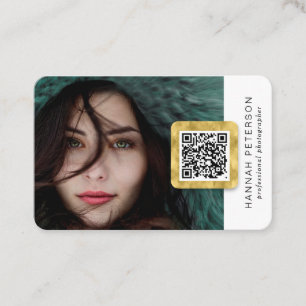 Model performance actress dancer photo QR code Business Card