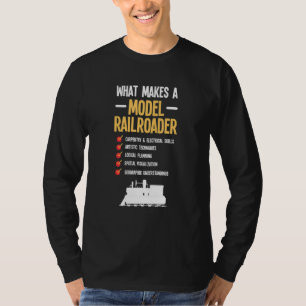 Model Railroad Steam Locomotive Train Kit Railway  T-Shirt