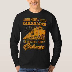 Model Railroader Model Train Locomotive Railroad R T-Shirt