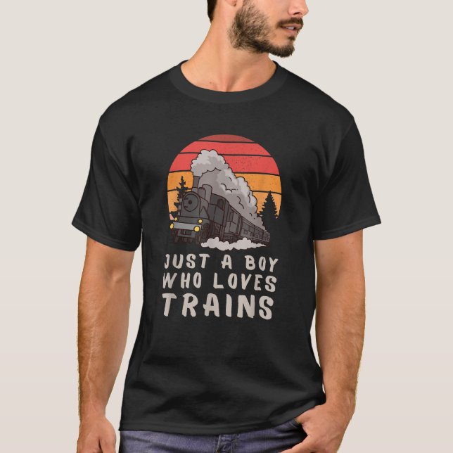 Model Railroading Train Collector Railroad T-Shirt (Front)