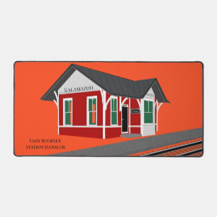 Model Railroading Train Station Controller Desk Mat