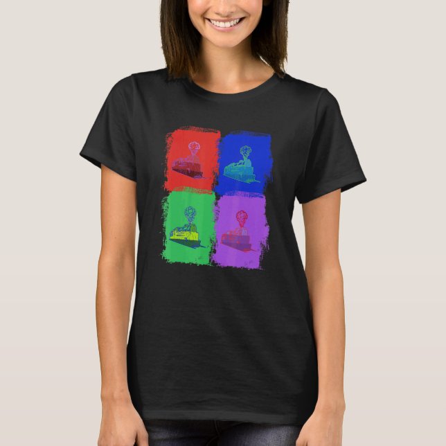 Model railway Train Pop art T-Shirt (Front)