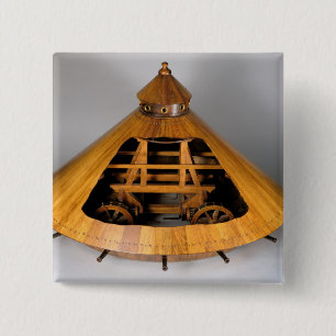 Model reconstruction of da Vinci's design 15 Cm Square Badge