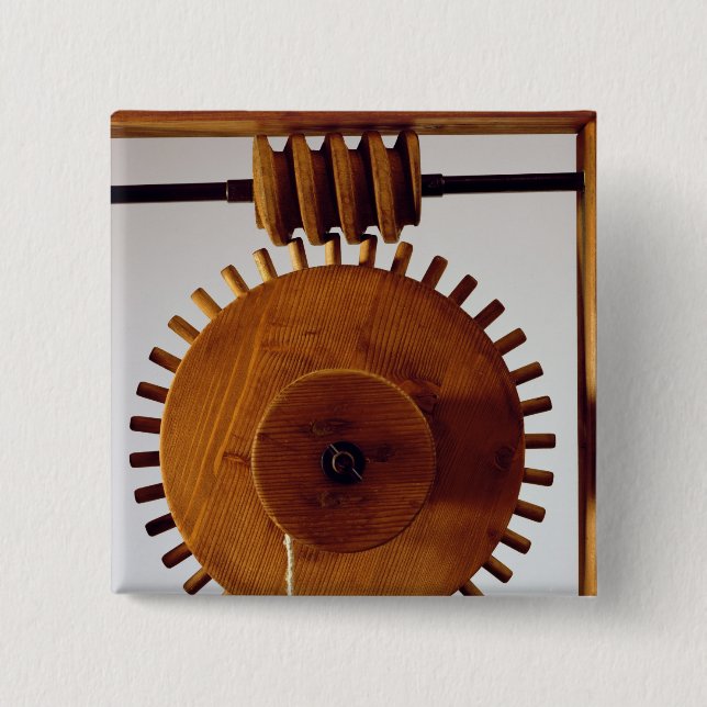 Model reconstruction of da Vinci's design 15 Cm Square Badge (Front)