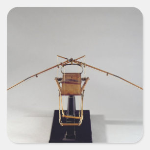 Model reconstruction of da Vinci's design Square Sticker