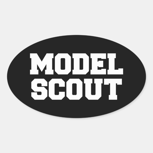 MODEL SCOUT OVAL STICKER (Front)