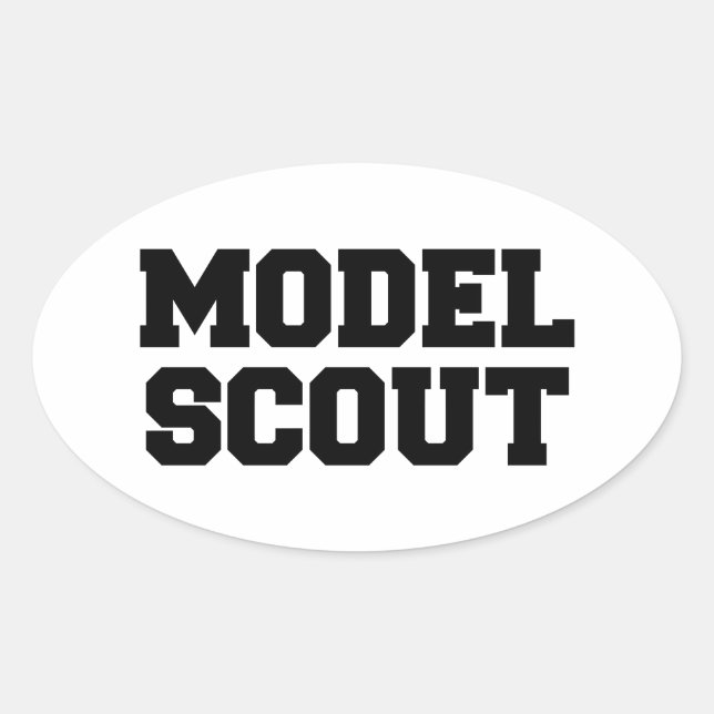 MODEL SCOUT OVAL STICKER (Front)