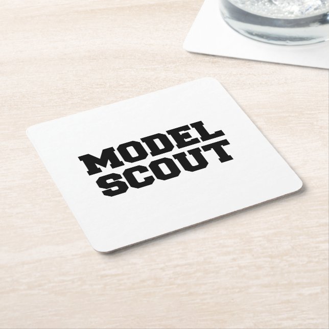 MODEL SCOUT SQUARE PAPER COASTER (Angled)