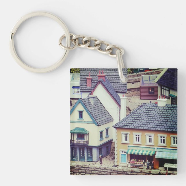 Model Seaside Buildings Key Ring (Front)