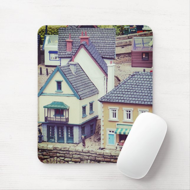 Model Seaside Buildings Mouse Pad (With Mouse)