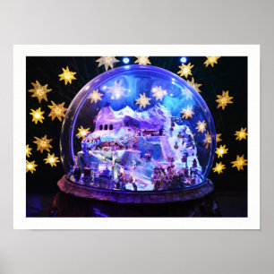 Model snow scene poster
