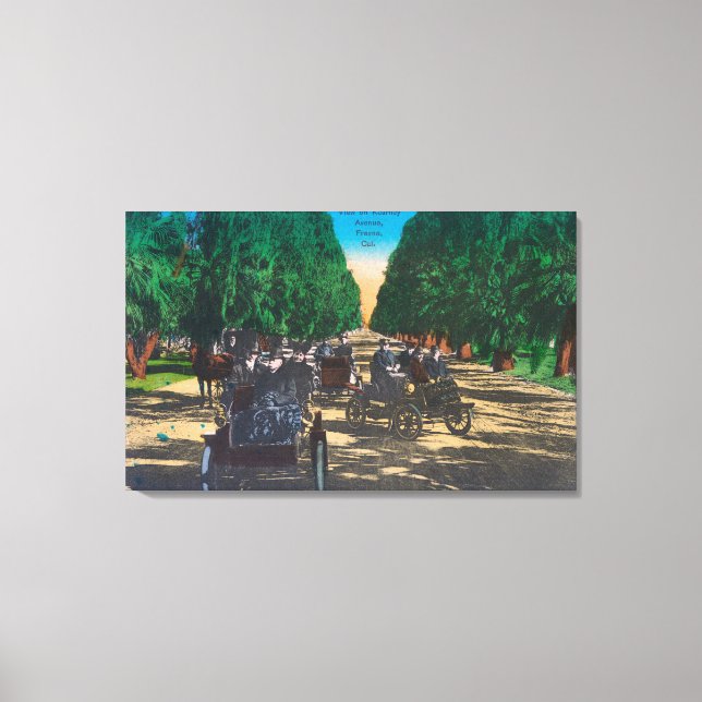 Model-T Fords on Kearney AvenueFresno, CA Canvas Print (Front)