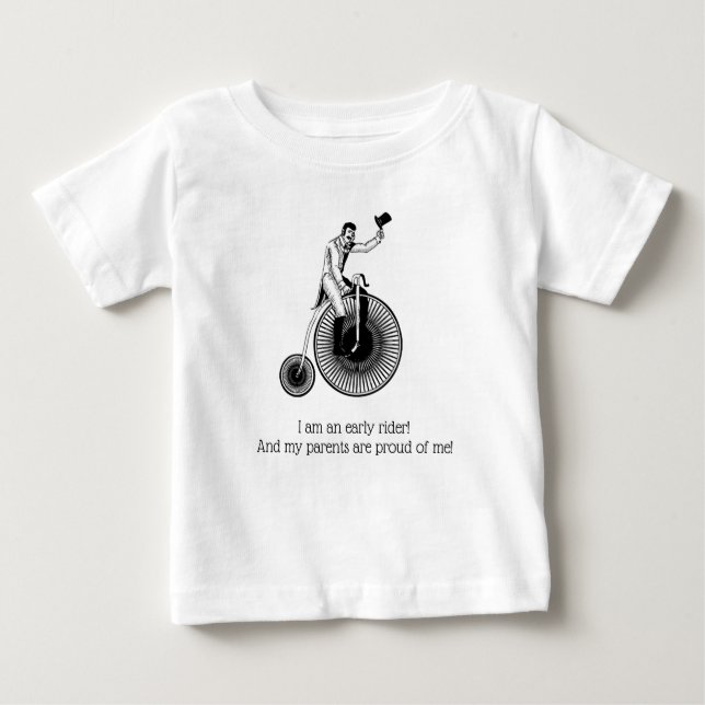 Model T Penny Farthing Classic -Proud Parents Baby T-Shirt (Front)