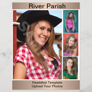 Model Template Headshot Comp Cards