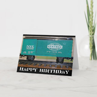 Model Train Happy Birthday Card